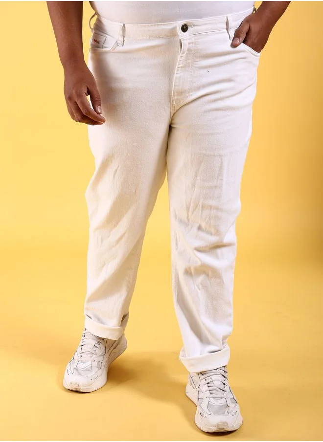 HARDSODA Men Plus Size Slim Fit Solid Mid-Rise Stretchable Jeans