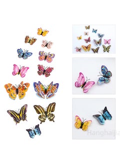 Hanghaijia 12 PCS Colorful Mixed Butterfly Stereo Wall Stickers With Night Colors , Removable DIY Home Nursery Scene Ambience Decoration  - Image 2