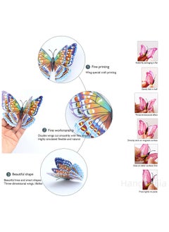 Hanghaijia 12 PCS Colorful Mixed Butterfly Stereo Wall Stickers With Night Colors , Removable DIY Home Nursery Scene Ambience Decoration  - Image 5