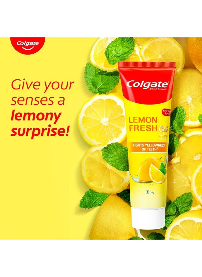 Colgate - Lemon Fresh Gel Toothpaste | Tooth Paste Fights Yellowness Of Teeth | Colgate Paste Toothpaste With New Fresh Flavor (120Gm) - Image 1