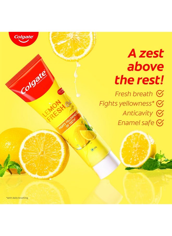 Colgate - Lemon Fresh Gel Toothpaste | Tooth Paste Fights Yellowness Of Teeth | Colgate Paste Toothpaste With New Fresh Flavor (120Gm) - Image 1
