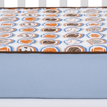 Bacati Mod Sports Blue Quilted Sheet - Image 3