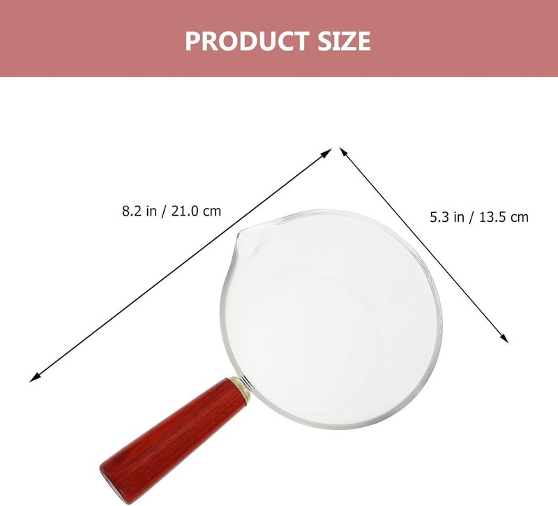 Glass Milk Heating Pot Small Size with Wooden Handle, Non-stick Multipurpose Milk Pan for Food and Home Breakfast Cooking - Image 2