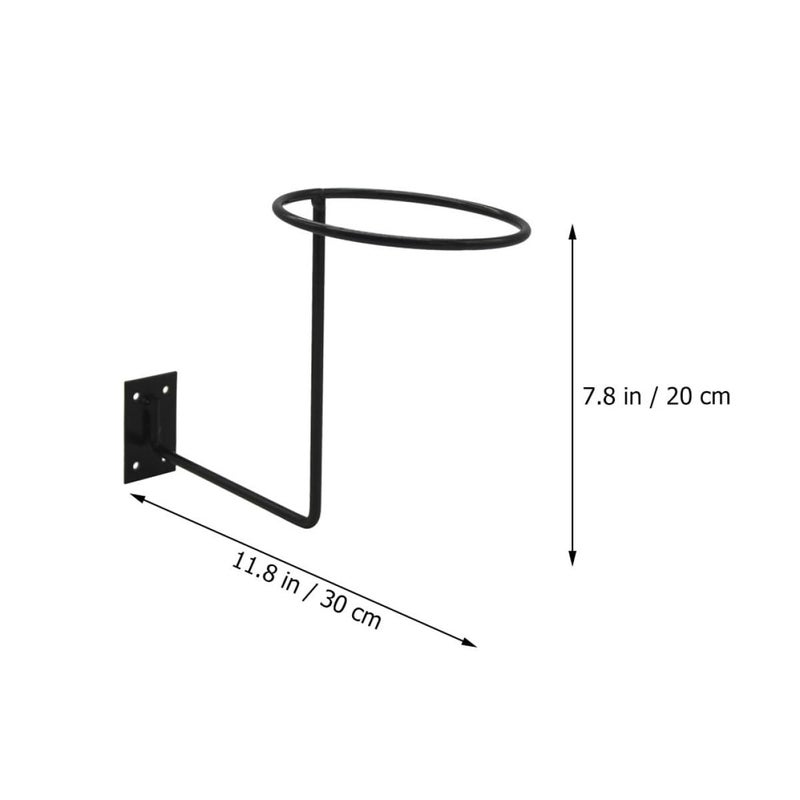 Iron Motorcycle Helmet Holder Wall Mounted 2 Pack Black Display Rack With Screws For Garage Storage - Image 3