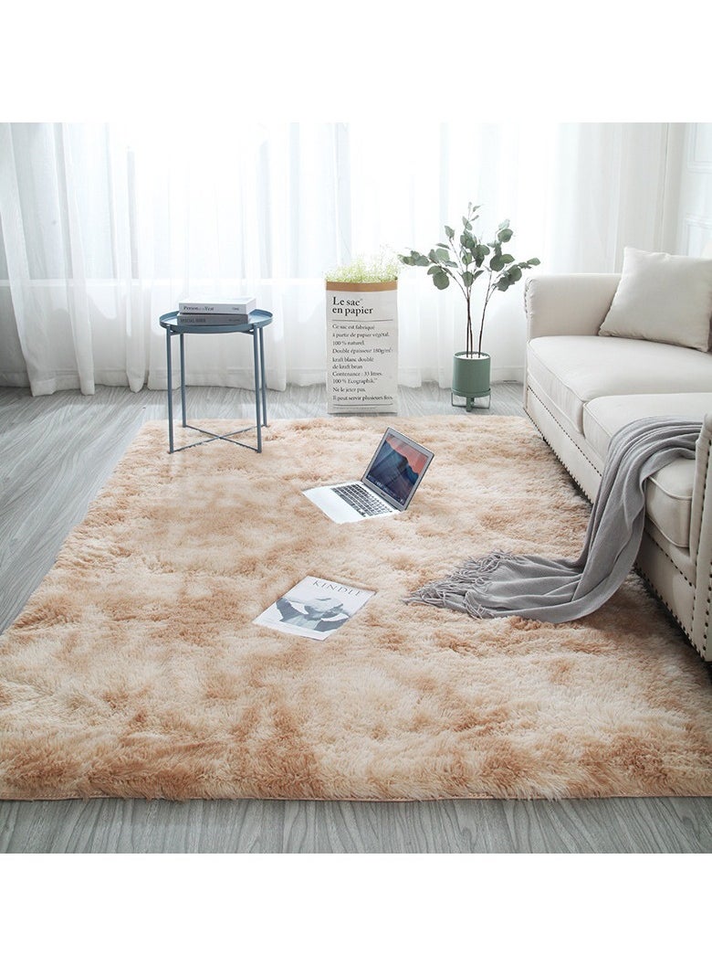 Jorunb - Rugs For Living Room,Soft Fluffy Area Rug Bedroom Living Room Shaggy Washable Anti-Skid Comfortable Large Rugs Indoor Modern Home Decor Floor Carpet (Beige) - Image 1