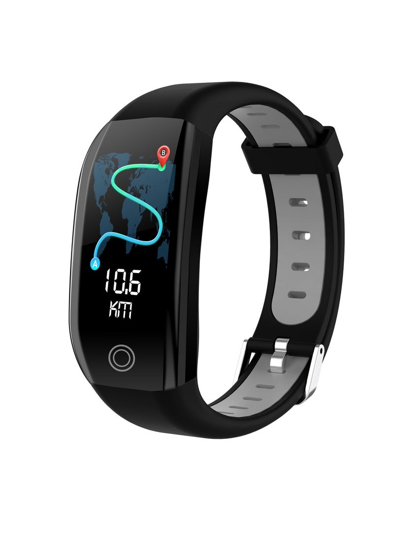 F21 Color Screen Smartwatch, Waterproof Smart Bracelet With Multi Sports Modes, Lightweight Fitness Tracker With Heart Rate Step Counting, (1pc, Black And Grey)