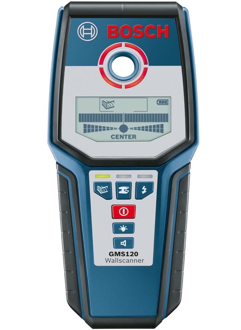 BOSCH Bosch GMS 120 Wall Scanner – Simple and Easy to Use, Detects Objects in Walls for Increased Safety, Ideal for Renovation Work, Powered by 1 x 9V 6LR61 Battery  - Image 1