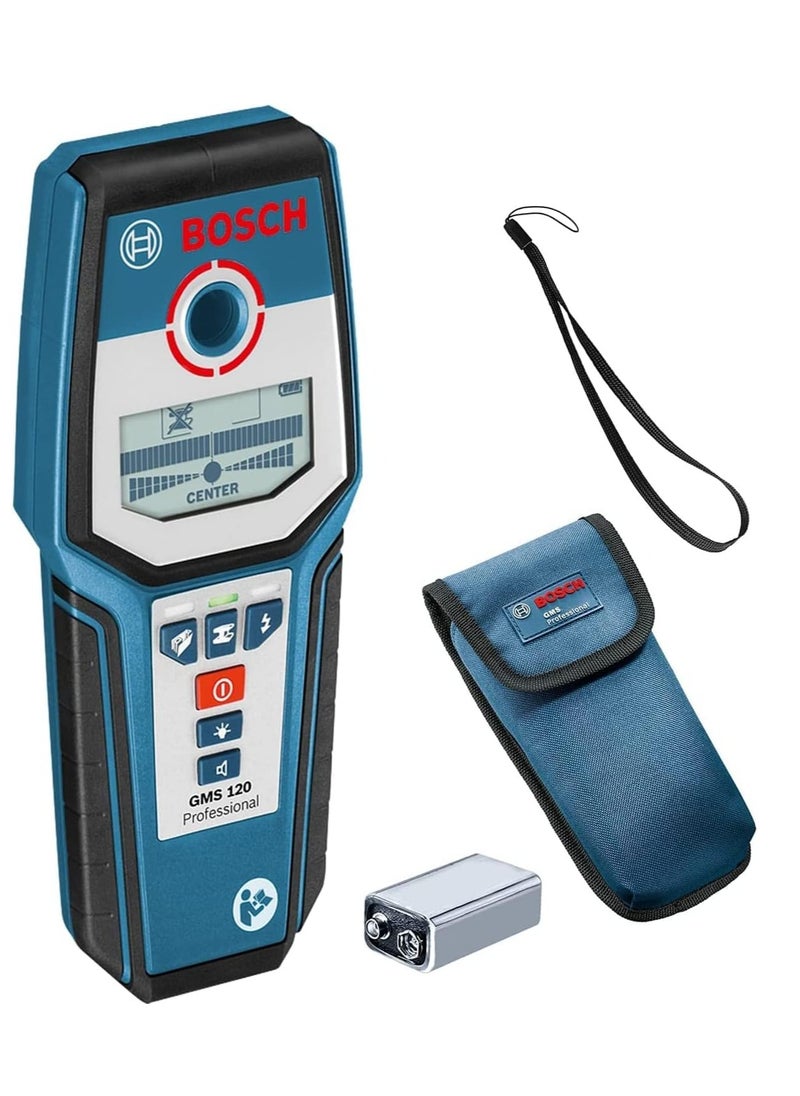 BOSCH Bosch GMS 120 Wall Scanner – Simple and Easy to Use, Detects Objects in Walls for Increased Safety, Ideal for Renovation Work, Powered by 1 x 9V 6LR61 Battery  - Image 2