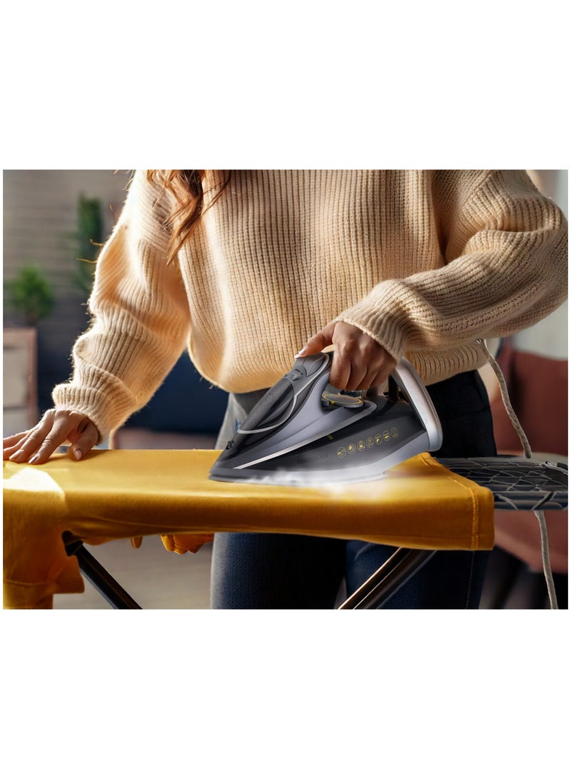 CARRERA Steam Iron No 210-2800W Power, Aluminum Soleplate with Ceramic Coating, Anti-Calc, Self-Cleaning, Adjustable Temperature, Auto Shut-Off
