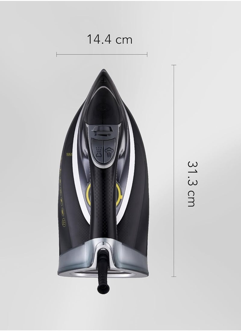 كاريرا CARRERA Steam Iron No 210-2800W Power, Aluminum Soleplate with Ceramic Coating, Anti-Calc, Self-Cleaning, Adjustable Temperature, Auto Shut-Off  - Image 2