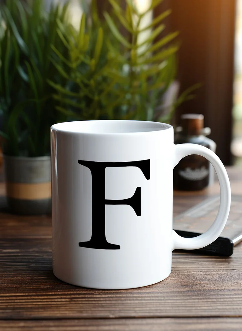 لوحة كوب سيراميك  أونصة بتصميم حرف  على الجانبين