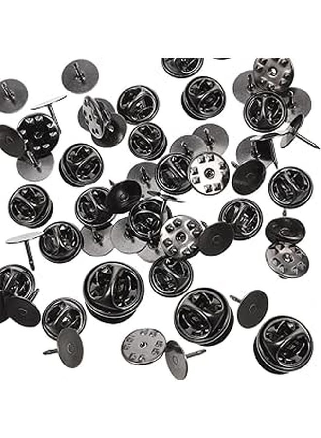 120 Pcs Gunmetal Copper Butterfly Clutch Pins 10mm Flat Head Needle for Jewelry Crafting - Image 1