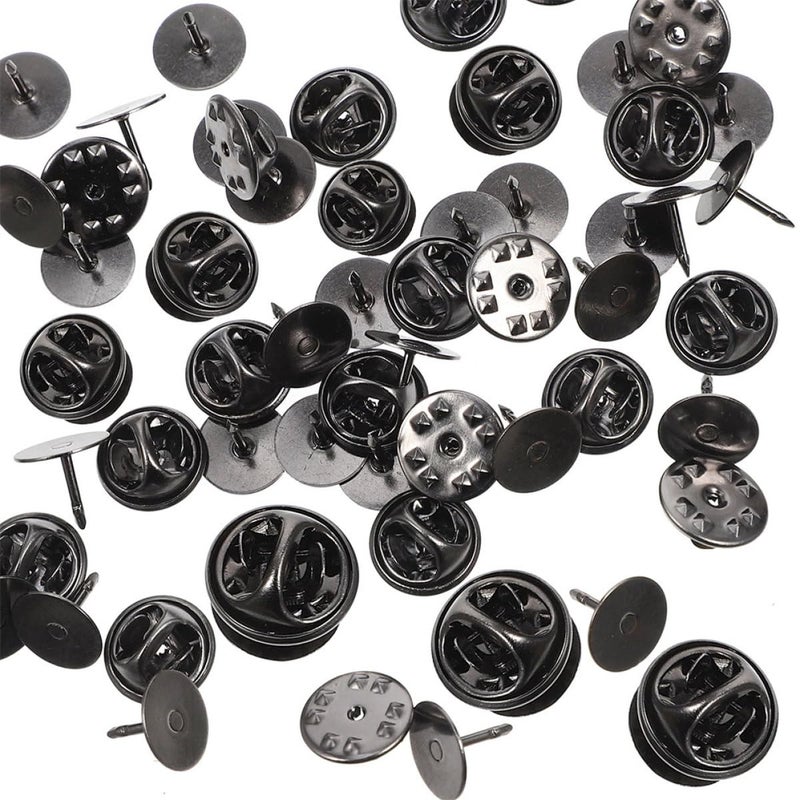 120 Pcs Gunmetal Copper Butterfly Clutch Pins 10mm Flat Head Needle for Jewelry Crafting - Image 2