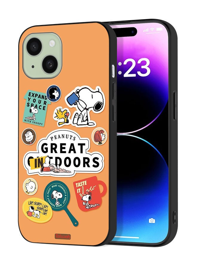 Tolwak Apple iPhone 15 Protective Case Cover Peanuts Stickers - Image 1