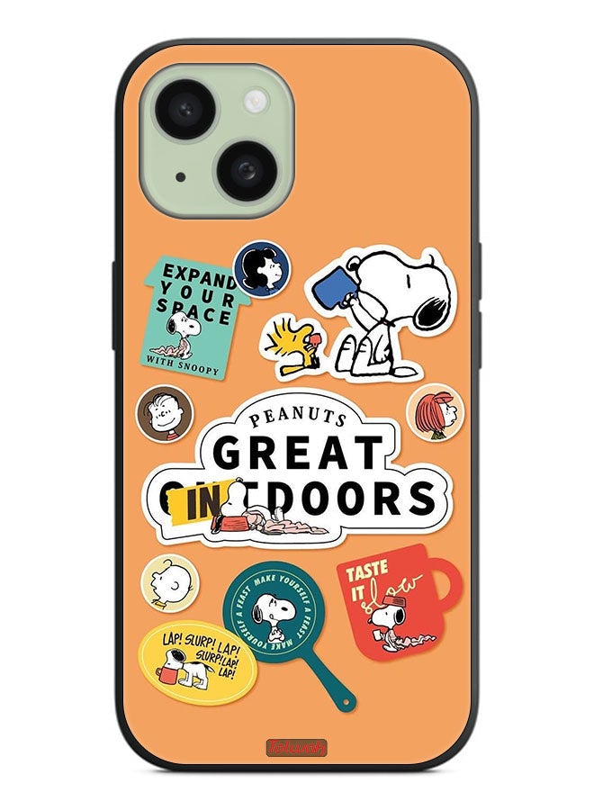 Tolwak Apple iPhone 15 Protective Case Cover Peanuts Stickers - Image 2