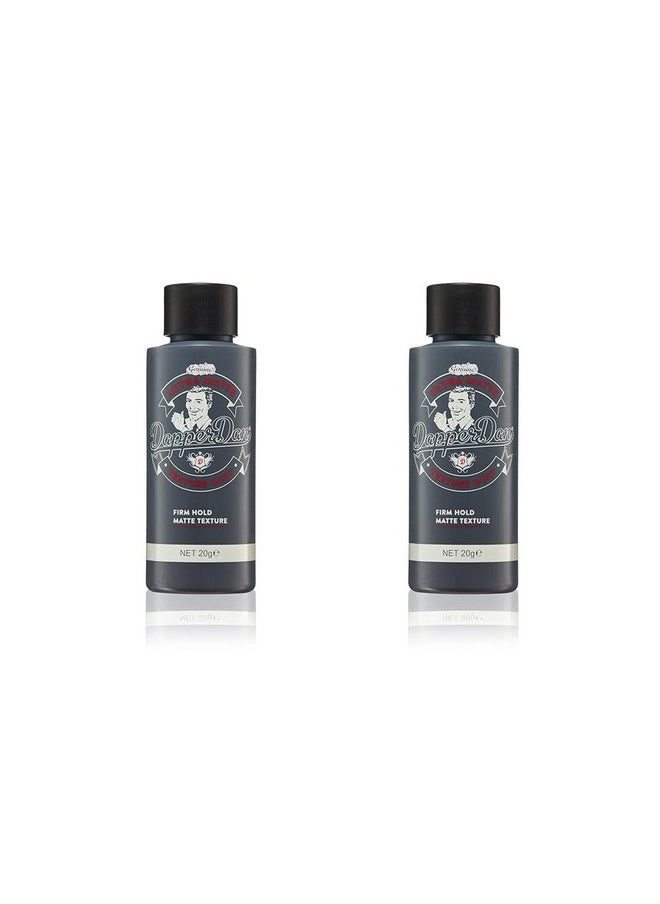 Dapper Dan Dapper Dan Ultra Matte Hair Texture Powder, Easy Application For Men, Light Flexible Hold, Natural Finish, High Styling Hold, Citrus Cologne Scent, 2 x 20g  - Image 1