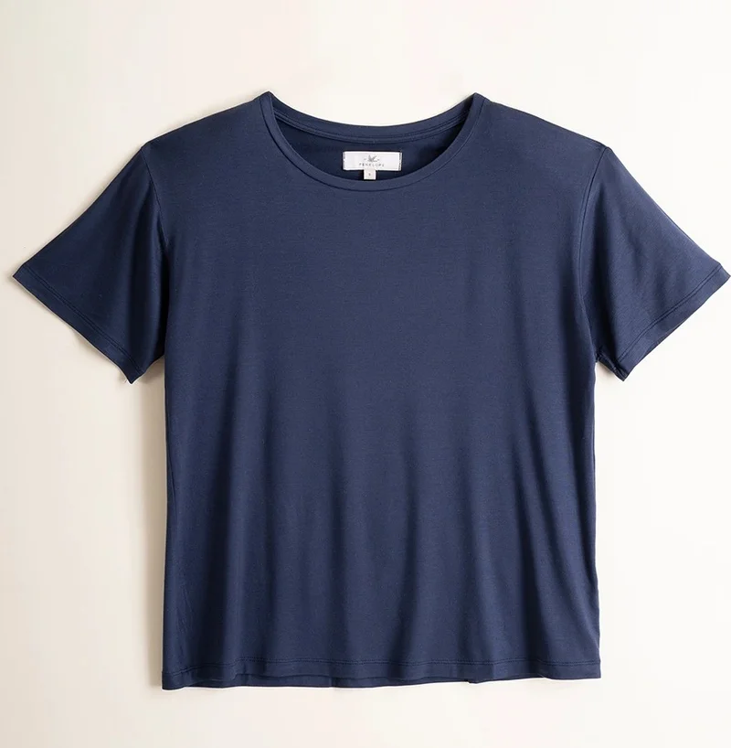 Penelope Women's Short Sleeve T-Shirt M Navy Blue - Baily Collection