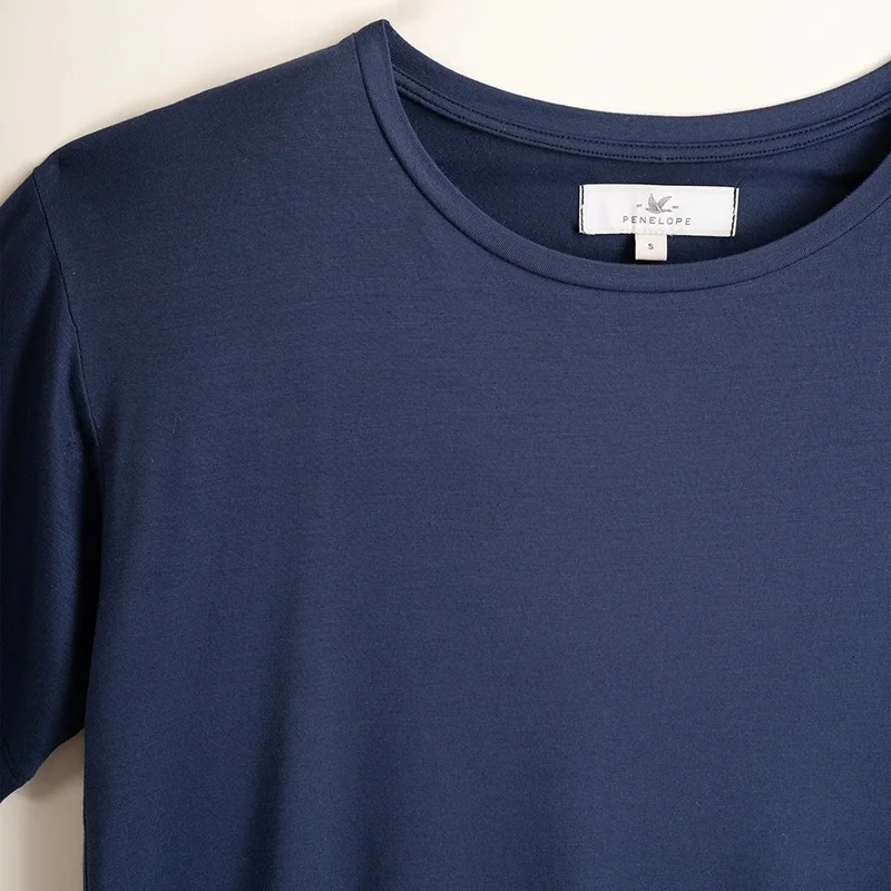 Penelope Women's Short Sleeve T-Shirt M Navy Blue - Baily Collection