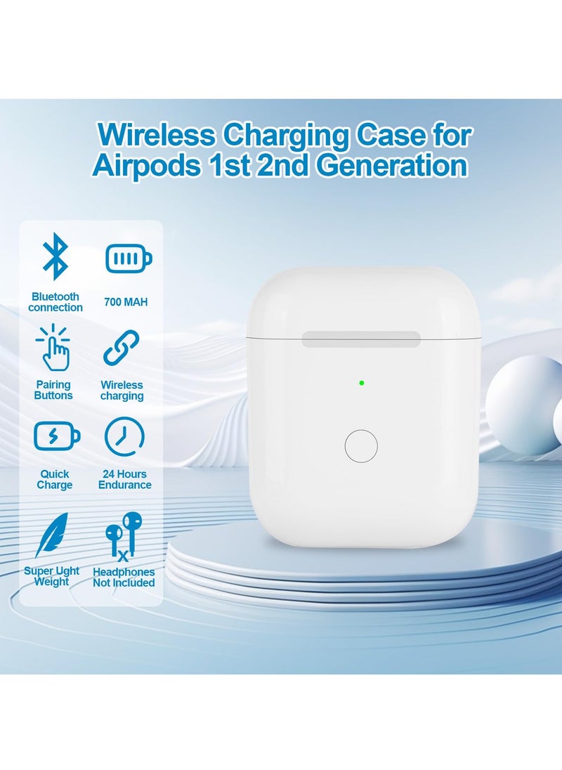 SYOSI - Wireless Charging Case for AirPods 1st & 2nd Generation, Replacement Charger Case with Bluetooth Pairing Button, Compatible with AirPods, Charger Case Only, No Earbuds Included - Image 1