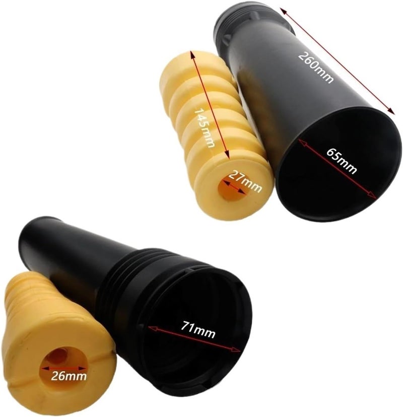 QASULER Rear Dust Cover Air Shock Absorber Boot Set - Image 2