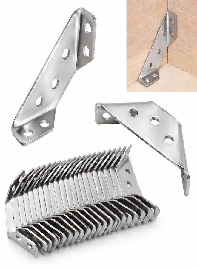 Volo L & Triangle Angle Bracket for Reinforcing Chairs/Tables - Zinc-Plated Shelf, Furniture, Cabinet, Wood, Wall & Corner Supports (1x1 Inch & 1.5 Inch) (4, Triangle Brackets (1.5 Inch)) - Image 1