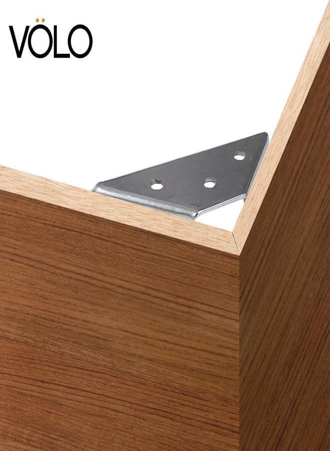 Volo L & Triangle Angle Bracket for Reinforcing Chairs/Tables - Zinc-Plated Shelf, Furniture, Cabinet, Wood, Wall & Corner Supports (1x1 Inch & 1.5 Inch) (4, Triangle Brackets (1.5 Inch)) - Image 4