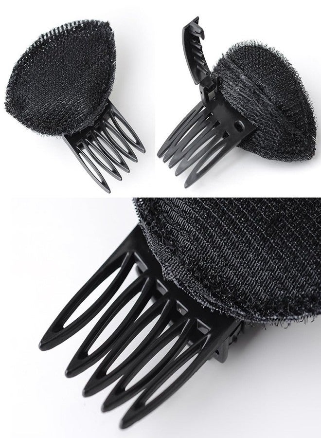 KuuGuu 10 PCS Rhinestone Flower Hair Volumizing Clips with Comb Hair Cushion Fashionable Non-Slip Invisible Fluffy Hair Pad Clip with Sponge Inserts Puffy Voluminous Hairstyles for Women Girls - Image 3