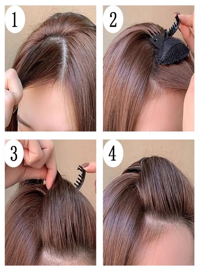 KuuGuu 10 PCS Rhinestone Flower Hair Volumizing Clips with Comb Hair Cushion Fashionable Non-Slip Invisible Fluffy Hair Pad Clip with Sponge Inserts Puffy Voluminous Hairstyles for Women Girls - Image 4