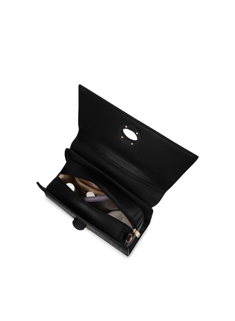 Lavie Signature Women's Charlotte Flap Satchel (Black) - Image 4