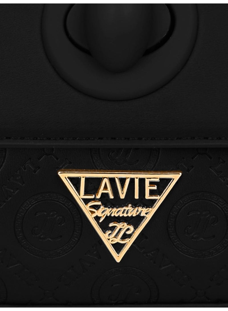 Lavie Signature Women's Charlotte Flap Satchel (Black) - Image 3