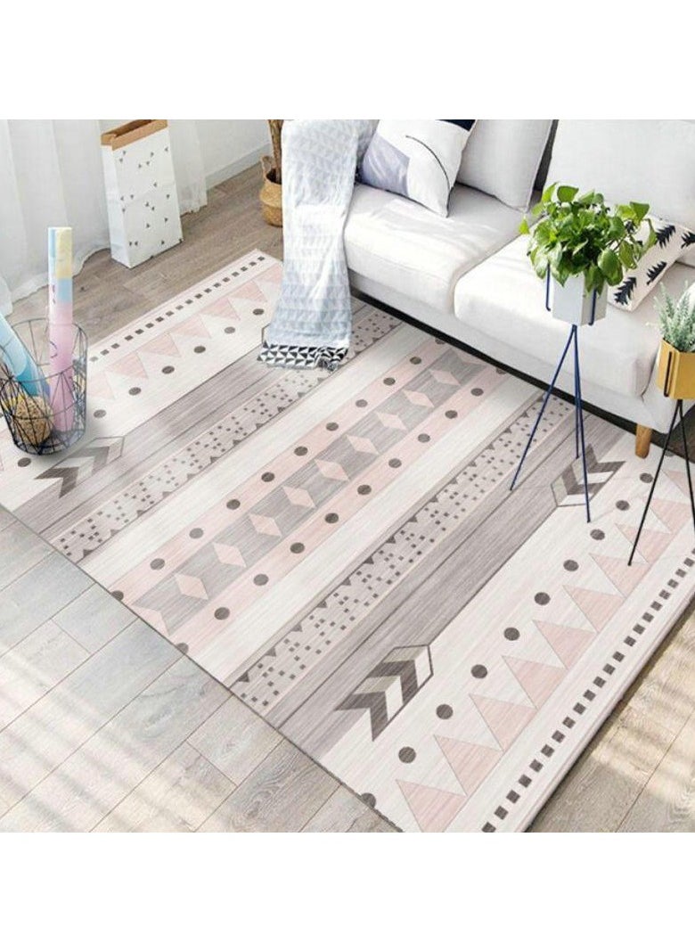 Loquat Squality Polyester Fiber Minimalist Geometric Printed Carpet  - Image 1