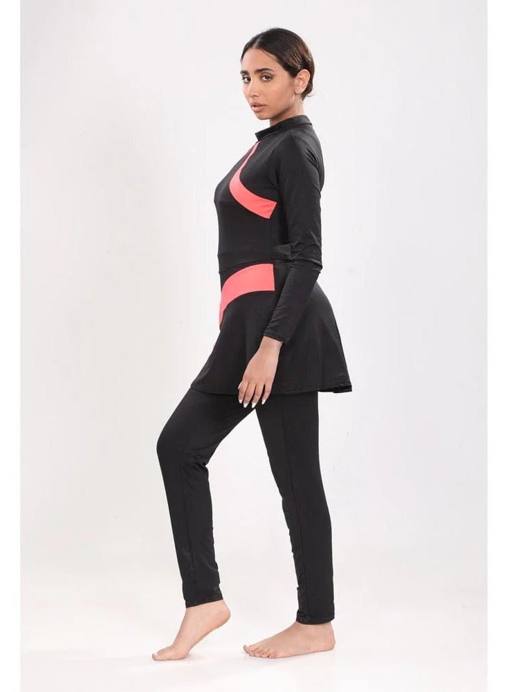 مايوه اسباندكس ليكرا ,اسود * بينك حريمي - Image 3