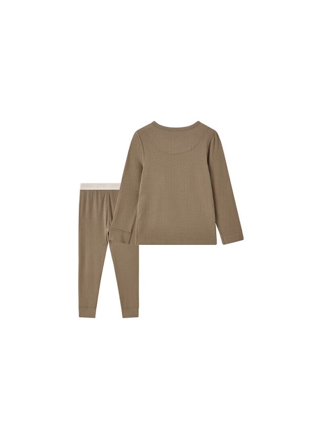 Yeehoo Children's Modal Autumn Winter Thermal Long Sleeve Long Johns Set - Image 2