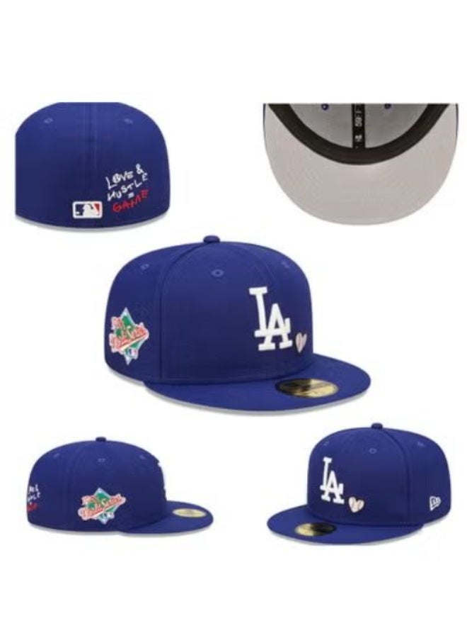 NEW ERA Los Angeles Dodgers "Love & Baseball" Blue Fitted Cap with Heart Detail and MLB All-Star Game Patch-60.6cm