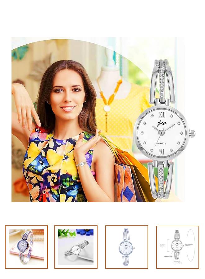 JW Women Stainless Steel Bracelet Quartz Wrist Watch - Image 2