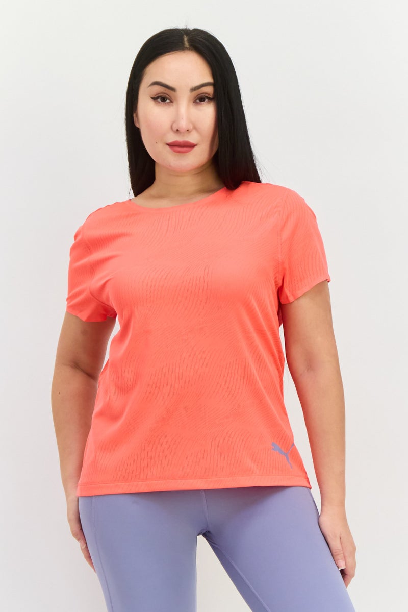 PUMA Women Sportswear Fit Short Sleeves Training Top, Bright Pink - Image 1