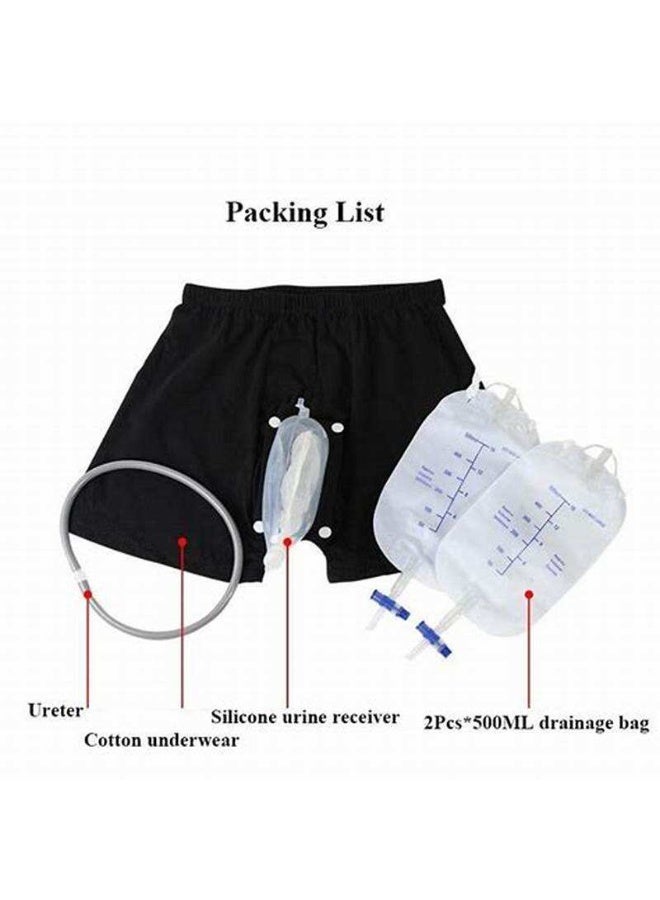 XiuWoo Male Urinal Bag Pee Bag Portable Wearable Men's Urinal Elastic Waistband Toilet Elastic Waistband Urine Replacement Collector (M) - Image 4
