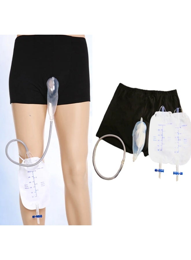 XiuWoo Male Urinal Bag Pee Bag Portable Wearable Men's Urinal Elastic Waistband Toilet Elastic Waistband Urine Replacement Collector (M) - Image 1