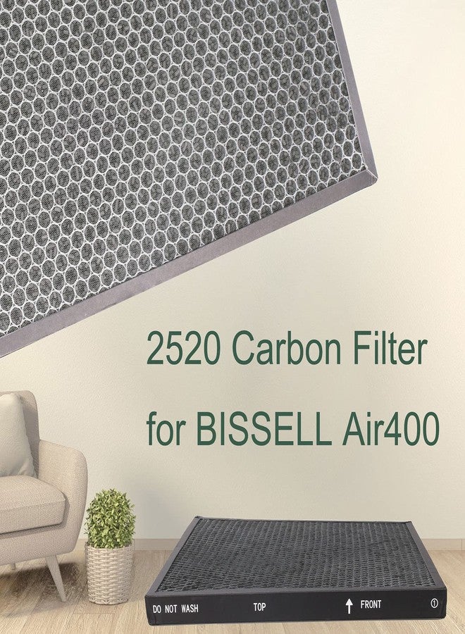 فلتر بديل 400 لجهاز Bissell Air400-2521 Pre، فلتر الكربون النشط 2520، مقارنةً بالجزء 2521، 2520 - Image 3
