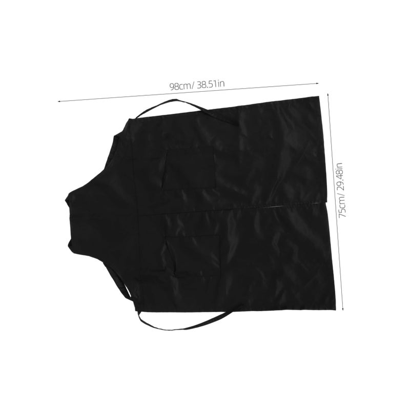 Barber Apron Hairdressing Cape For Men Women Easy To Clean Salon Professional Styling Black - Image 3
