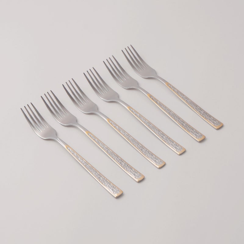 Pentola stainless steel dinner fork set 6pcs with mirror polish 3mm - Image 1