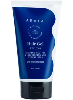 ARATA Arata Zero Chemicals Natural Hair Gel (150 Ml) | For Studio Styling, Shaping, Strong Hold & Nourishment With Organic Flaxseed & Olive Extracts | Hair Gel For Men & Women  - Image 1
