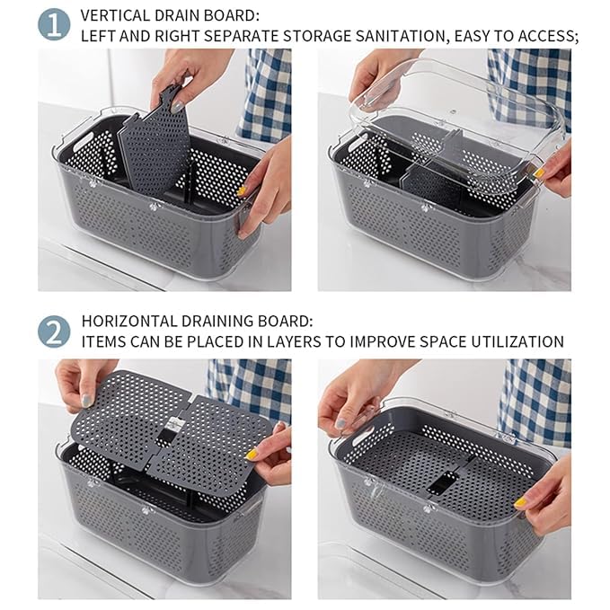 VIDORA VIDORA Vegetable Cutter 22in1 Mandoline Slicer with 13 Blades with Container for Egg Cheese Grater Veggie Dicer Onion Mincer Chopper  - Image 4