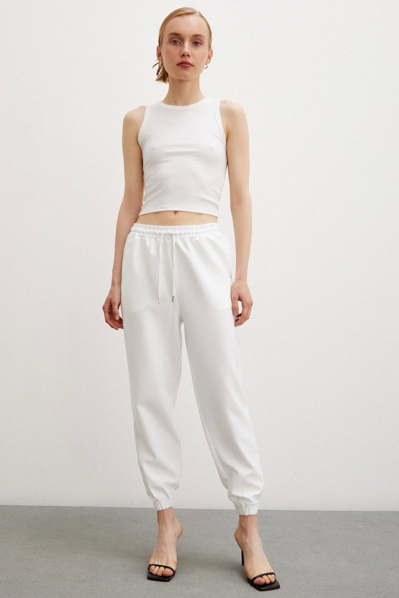 Never More Lycra Sweatpants White - Image 3