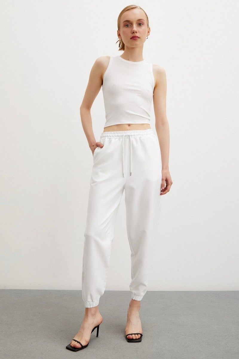 Never More Lycra Sweatpants White - Image 2