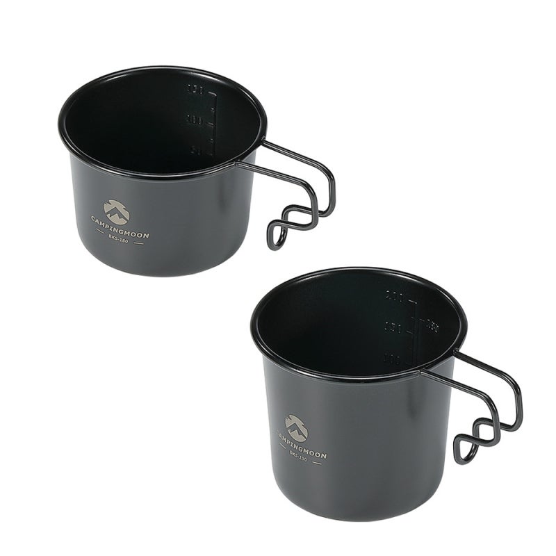 Campingmoon 2pcs Outdoor Stainless Steel 160ml 210ml Sierra Coffee Cups Set Picnic Drinking Ware Portable Barbecue Hiking Camping Water Cup Picnic Tableware - Image 1