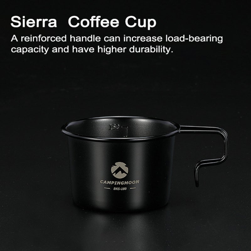 Campingmoon 2pcs Outdoor Stainless Steel 160ml 210ml Sierra Coffee Cups Set Picnic Drinking Ware Portable Barbecue Hiking Camping Water Cup Picnic Tableware - Image 4