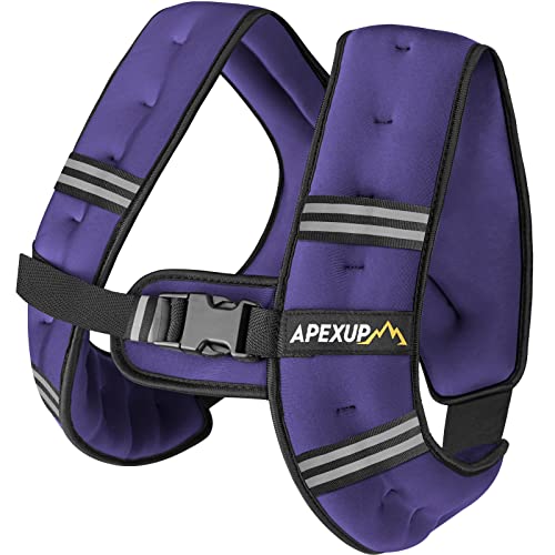 APEXUP 5lbs Weighted Vest Men Women, Weight Vest for Women Workout Equipment for Strength Training Running (Purple) - Image 1