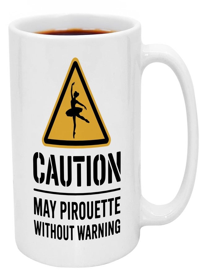 Casitika Ballet Gifts. 11 oz Dancer Mug | Ballerina Gifts for Girls, Dance Teachers, or Recital Surprise | Caution May Pirouette. Great Dance-Themed Present Ideas. - Image 1