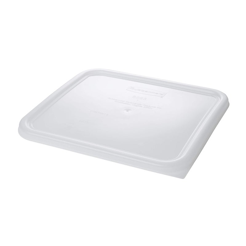 Rubbermaid Commercial Products Large Lid For 121822 Qt Plastic Space Saving Square Food Storage Container White Lid for KitchenRestaurantCafeteria for WetDry Food Storage - Image 2